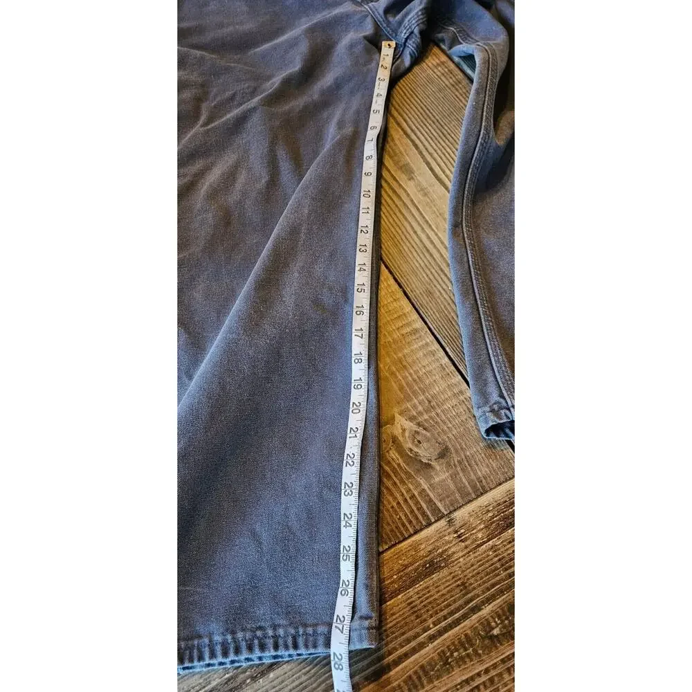 Carhartt Carpenter Jeans 42 X 30‎ Gray Dungaree Fit Denim Straight Leg Cotton